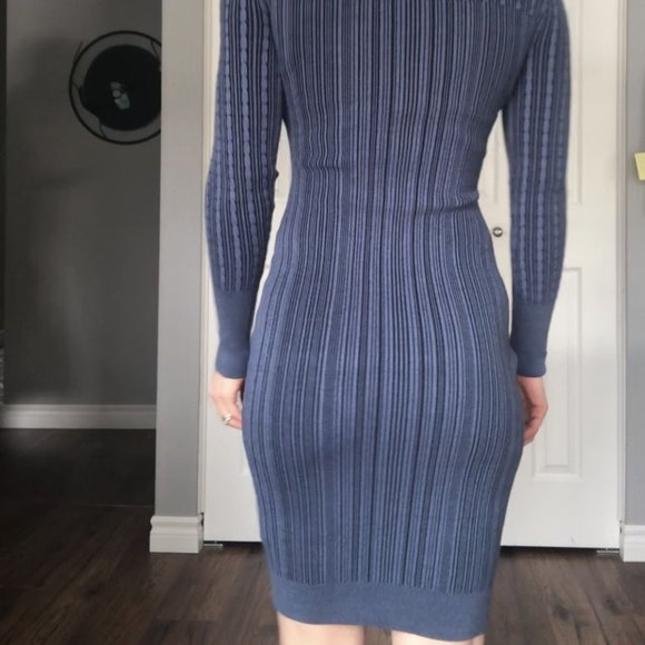 Blue Guess bodycon sweater dress - Picture 6 of 8
